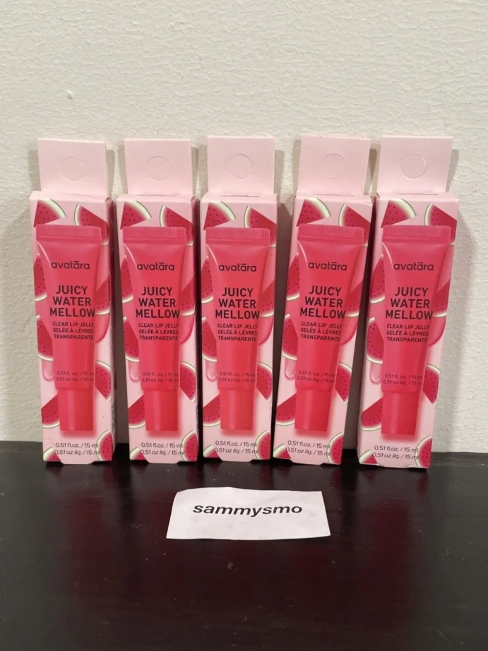 Avatara Juicy Water Mellow Clear Lip Jelly 0.51 fl oz / 15ml NEW x5